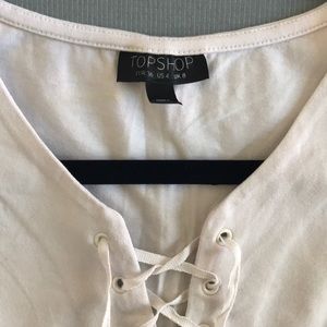 Topshop white crop top